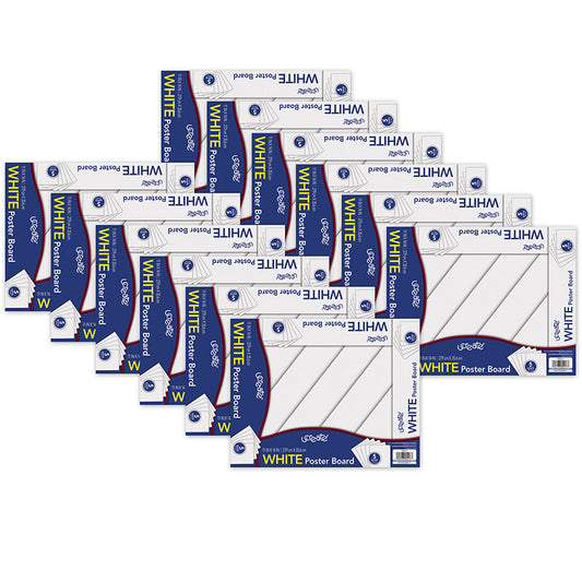 (12 PK) WHITE POSTER BOARD 5 SHTS