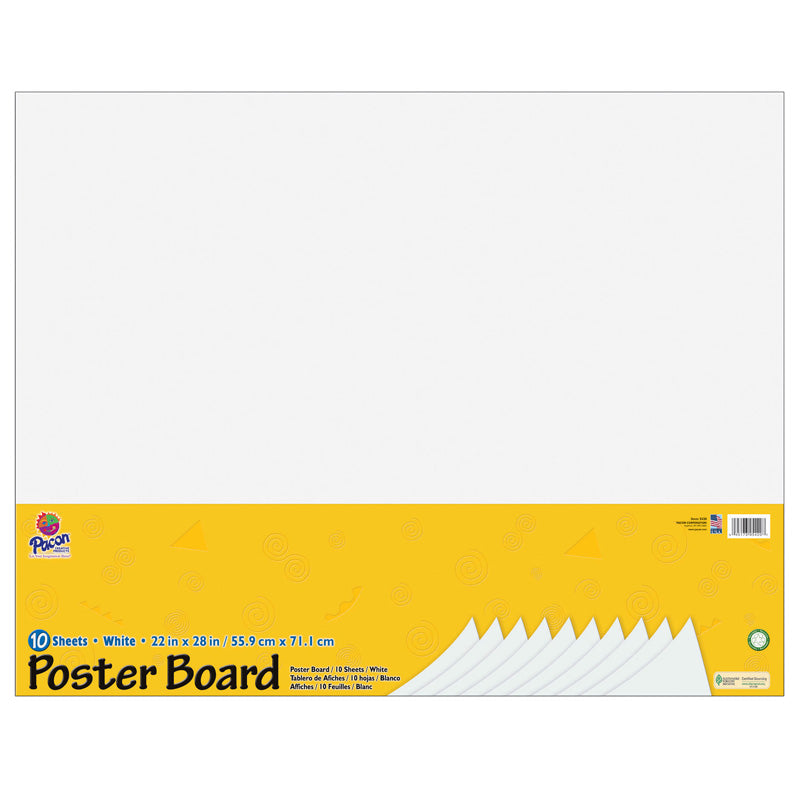 WHITE POSTER BOARD 22X28 10 SHEETS