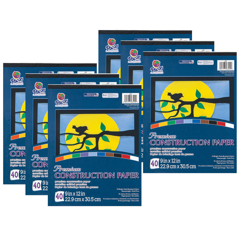 (6 PK) CONSTRUCTION PAPER PAD 10