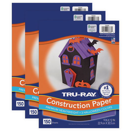 (3 PK) HALLOWEEN CONSTRUCTION PAPER