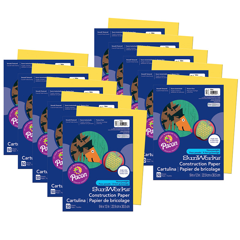 (10 PK) CONSTRUCTION PAPER YELLOW