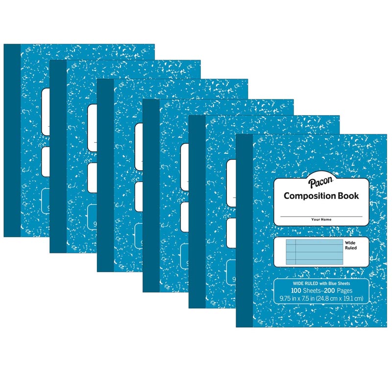 (6 EA) PASTEL BLUE COMPOSTION BOOK