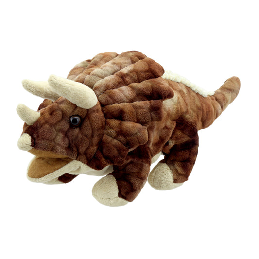 BABY DINOS PUPPETS TRICERATOPS BRWN