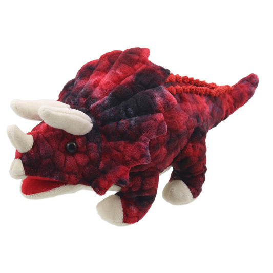 BABY DINOS PUPPETS TRICERATOPS-RED