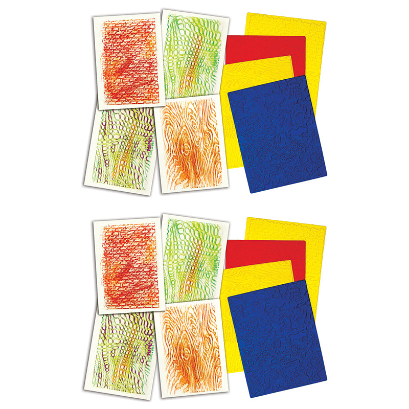 (2 PK) TEXTURE RUBBING PLATES