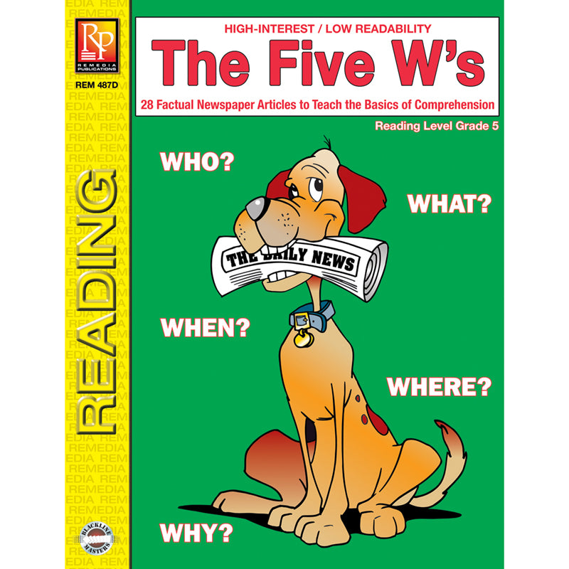 THE 5 WS 5TH GR READING LEVEL