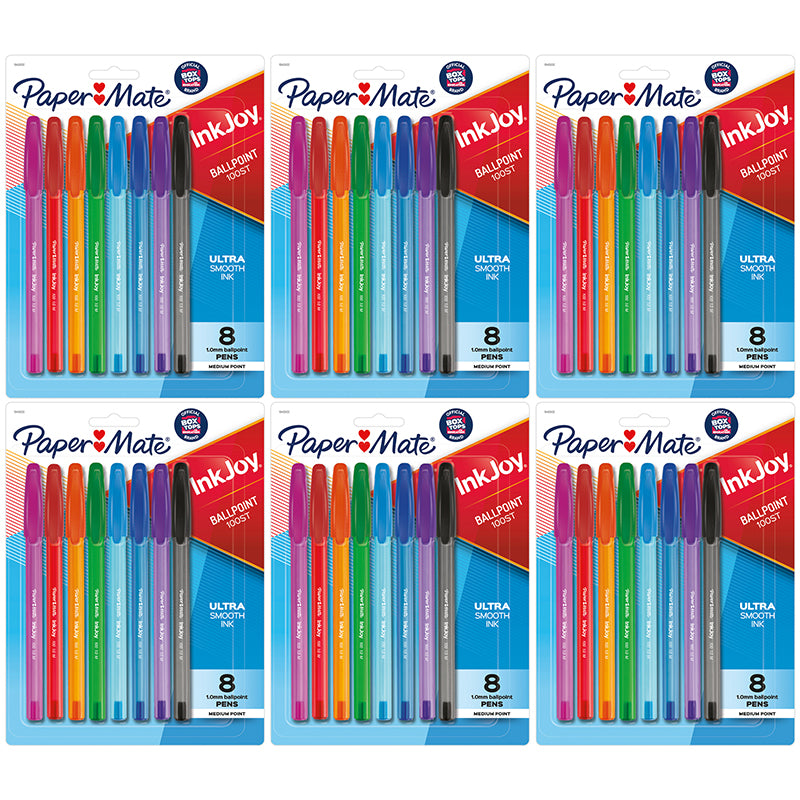 (6 PK) INKJOY BALLPOINT 8CT PEN