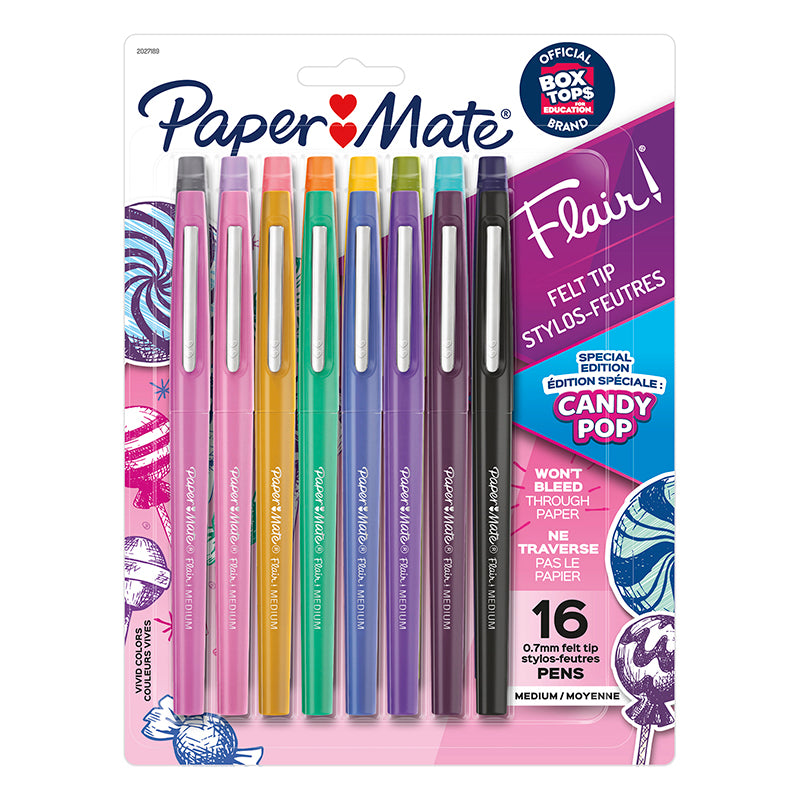 16 COLOR MED CANDY POP FLAIR PENS