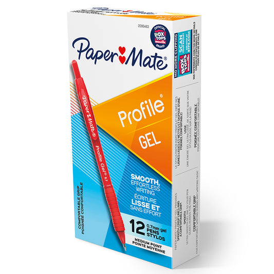 BOX OF 12 RED PROFILE GEL RT PENS