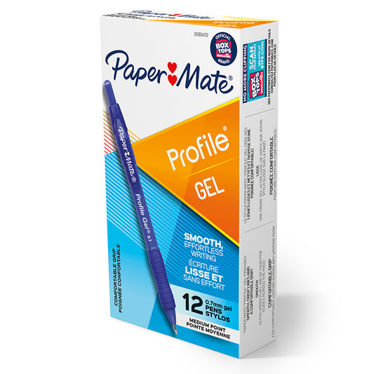 BOX OF 12 BLUE PROFILE GEL RT PENS