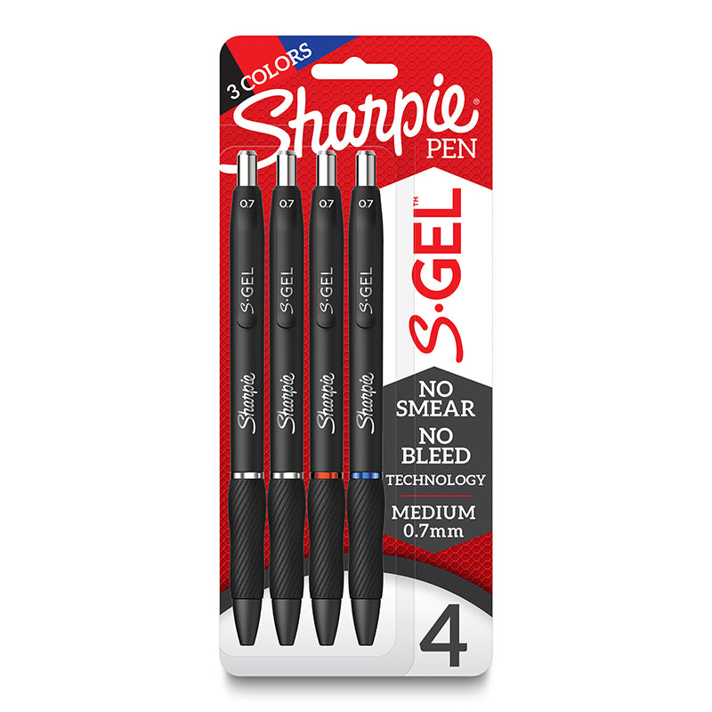 4CT SHARPIE S-GEL PENS 0.7MM