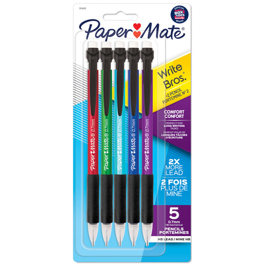 COMFORT MECH PENCIL 0.7MM ASST 5CT