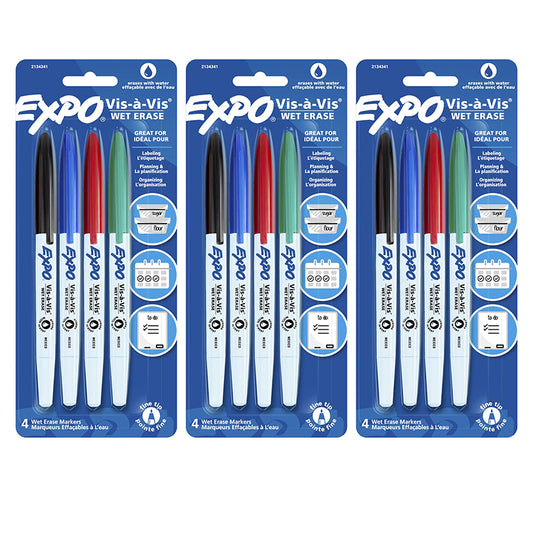 (3 PK) EXPO VIS-A-VIS 4 COLORS FINE