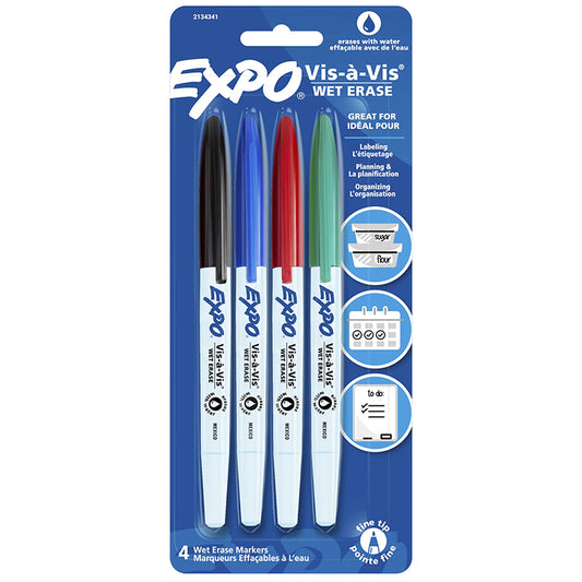 EXPO VIS-A-VIS 4 COLORS FINE TIP