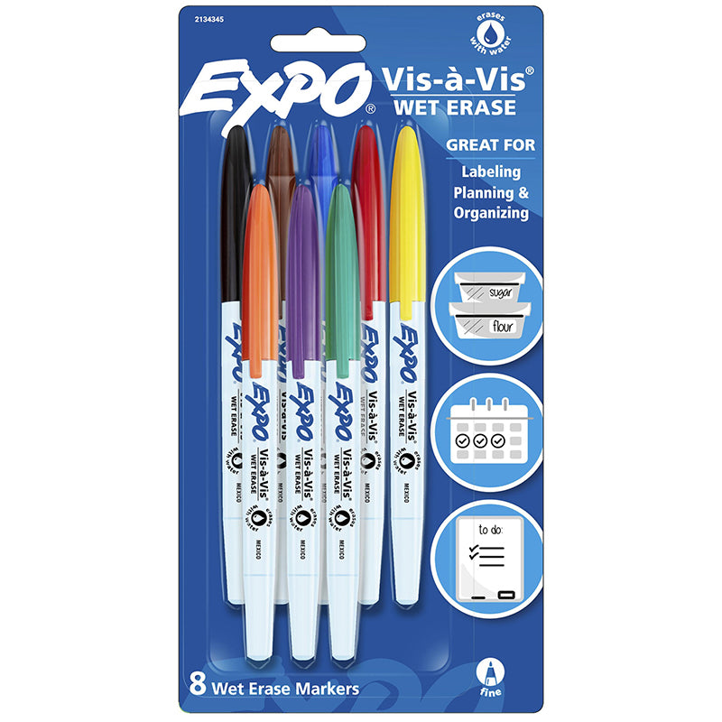 EXPO VIS-A-VIS 8 COLORS FINE TIP