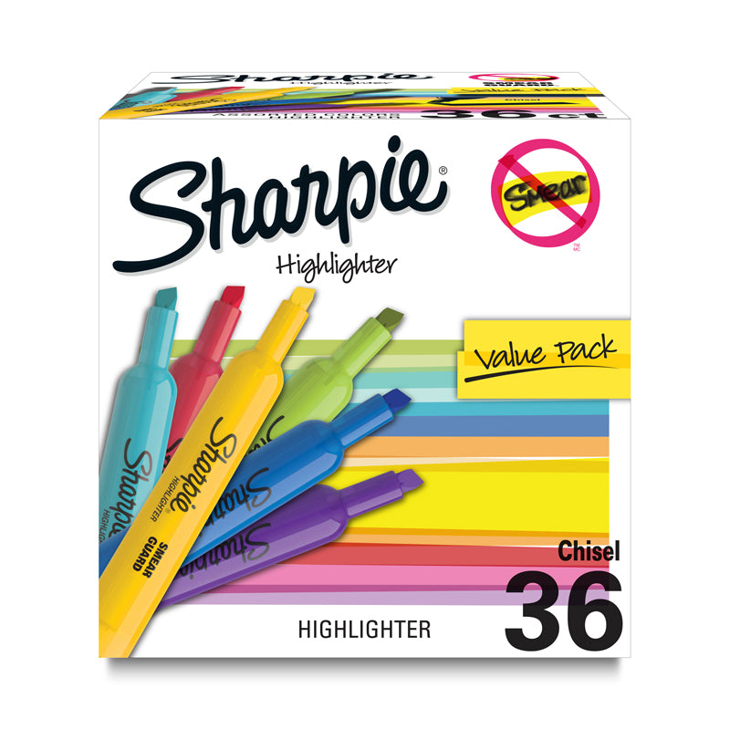 SHARPIE TANK HIGHLIGHTERS ASST 36CT