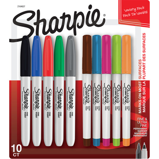 SHARPIE FINE/ULTRA FINE ASST 10CT