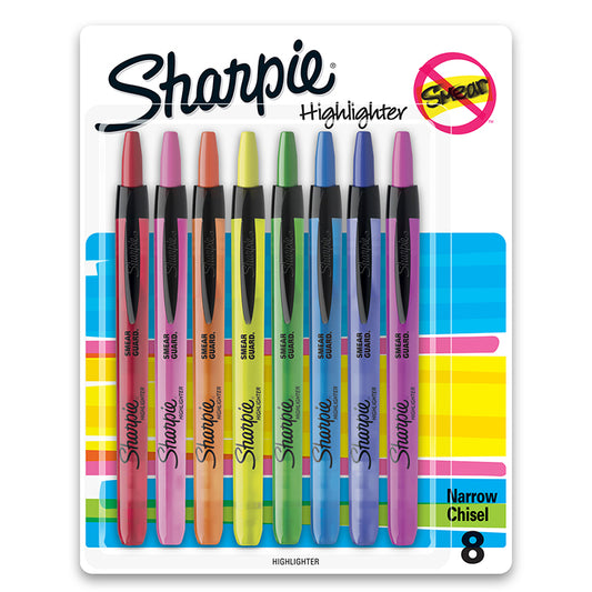 8CT SHARPIE RETRACTABLE HIGHLIGHTER