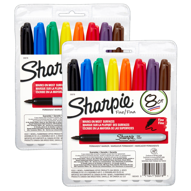 (2 PK) SHARPIE PERMANENT FINE POINT