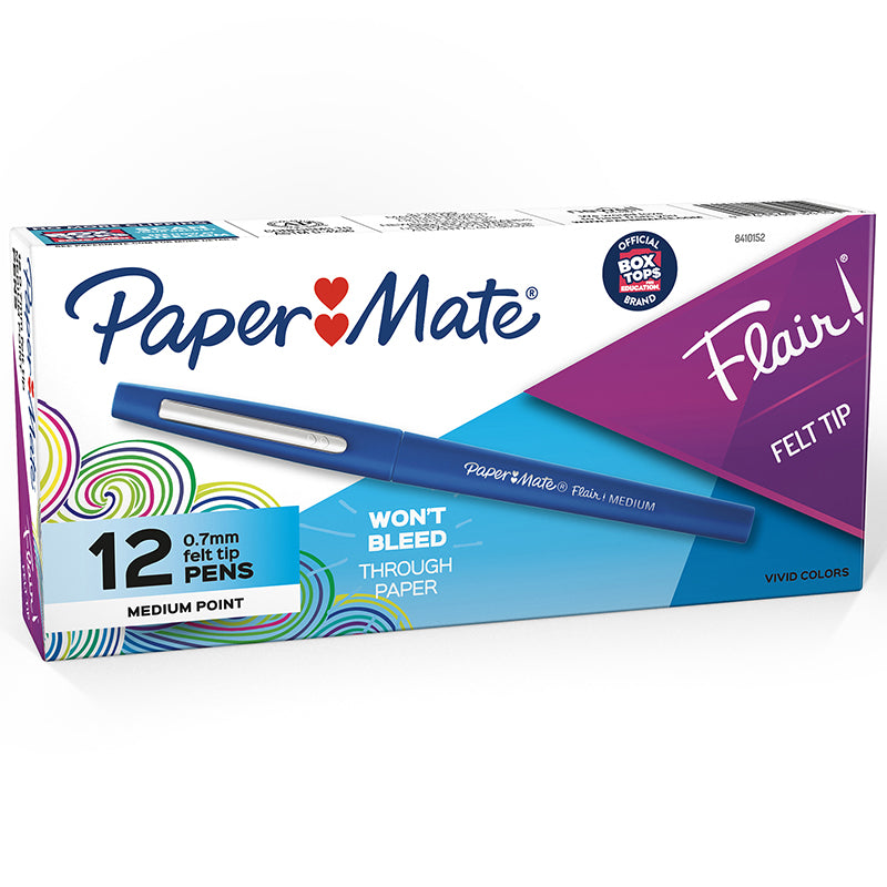 BOX OF 12 BLUE MEDIUM PAPER MATE