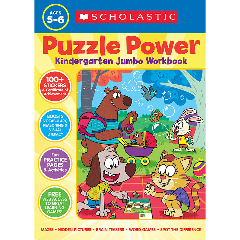 PUZZLE POWER GR K JUMBO WORKBOOK