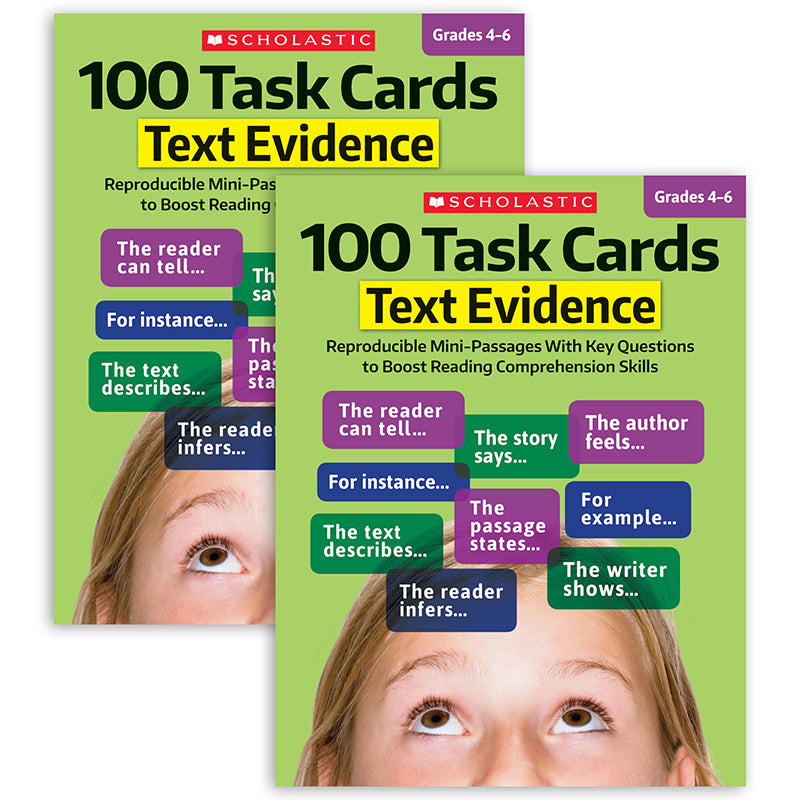 (2 PK) 100 TASK CARDS TEXT EVIDENCE