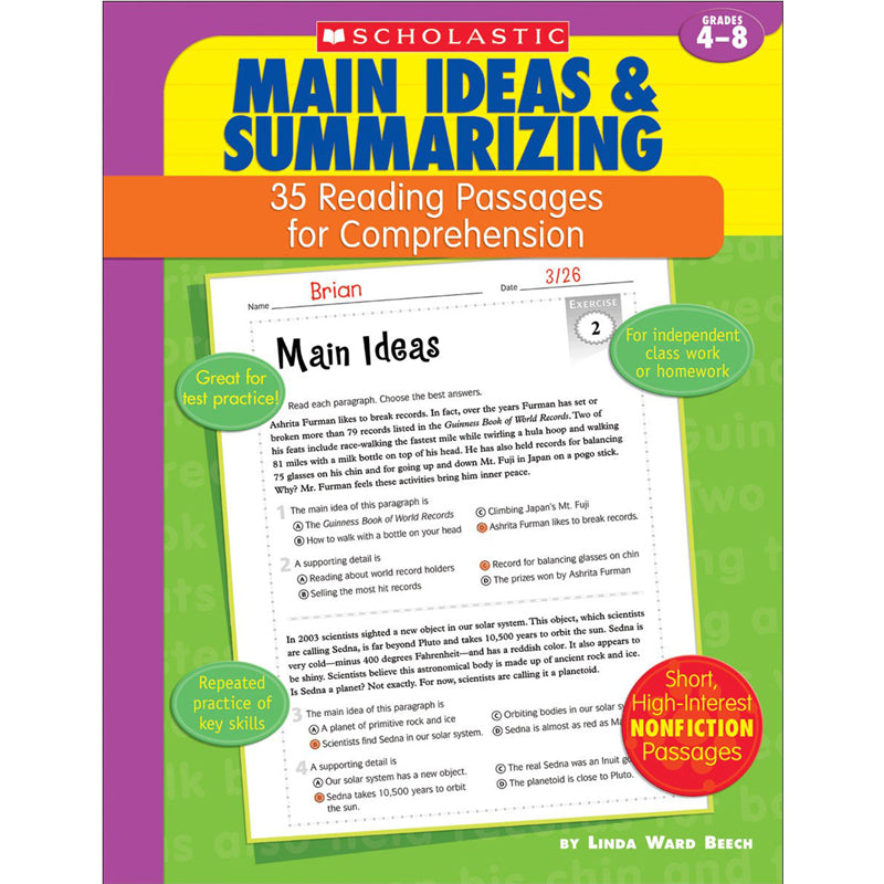 MAIN IDEAS & SUMMARIZING