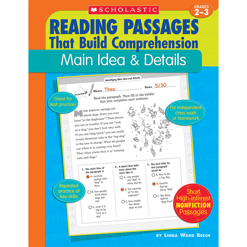 COMPREHENSION MAIN IDEA & DETAILS
