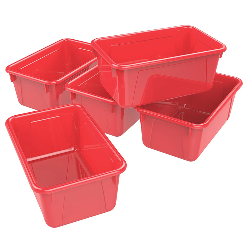 (5 EA) SMALL CUBBY BIN RED