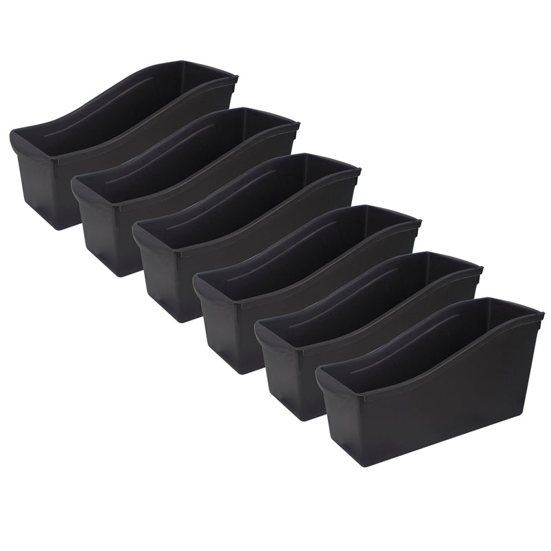 (6 EA) LARGE BOOK BIN BLACK