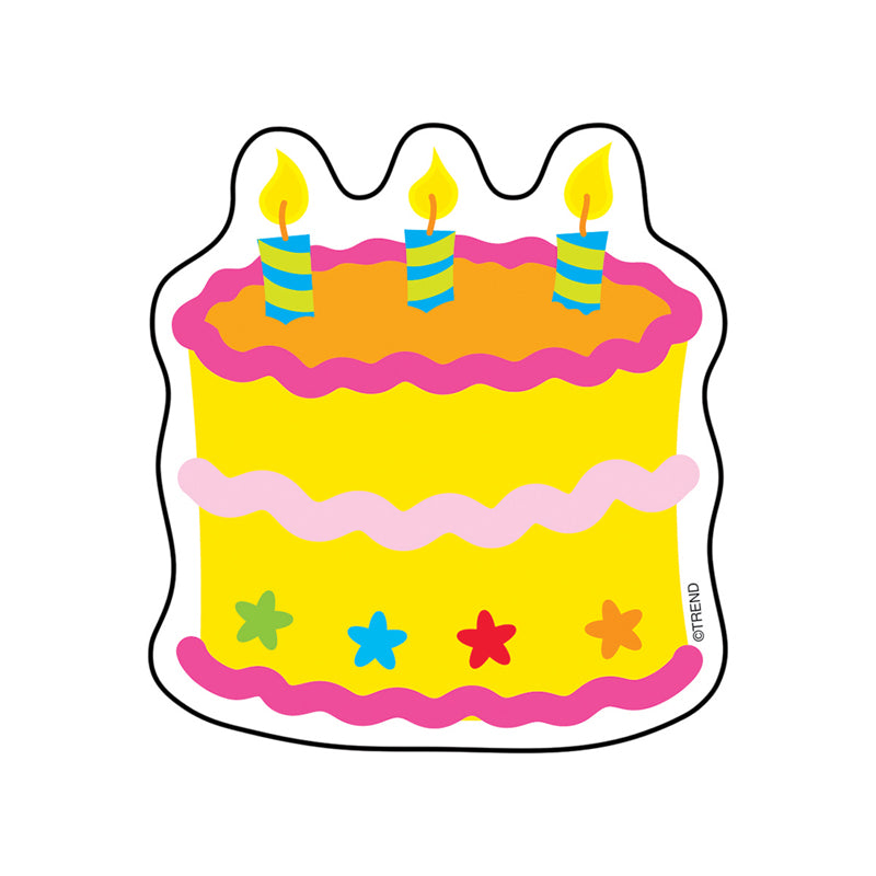 MINI ACCENTS BIRTHDAY CAKE 36PK 3IN