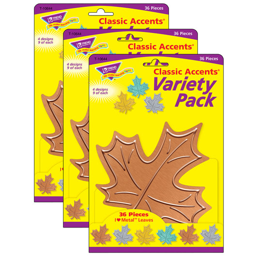 (3 PK) LEAVES CLASSIC ACCENTS VAR