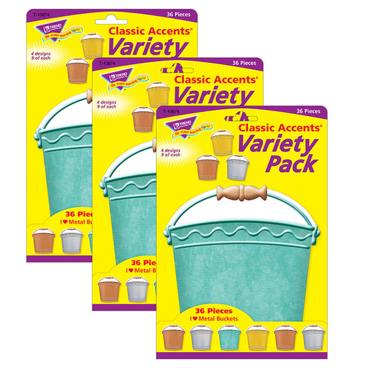 (3 PK) BUCKETS CLASSIC ACCENTS