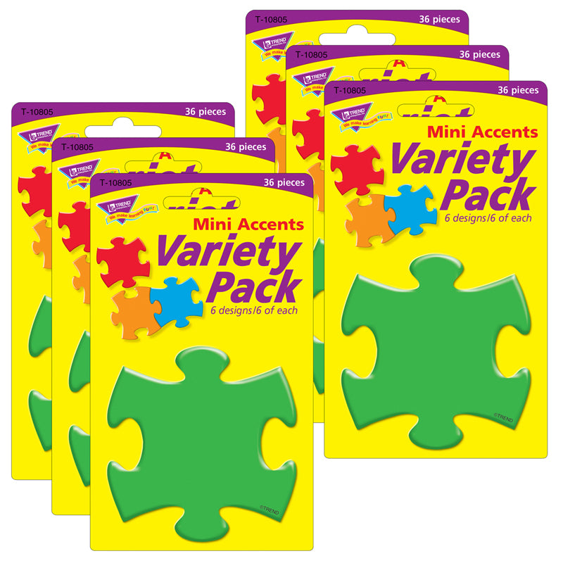 (6 PK) PUZZLE PCS / MINI VARIETY PK