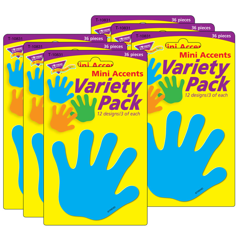 (6 PK) CLASSIC ACCENTS HANDPRINTS