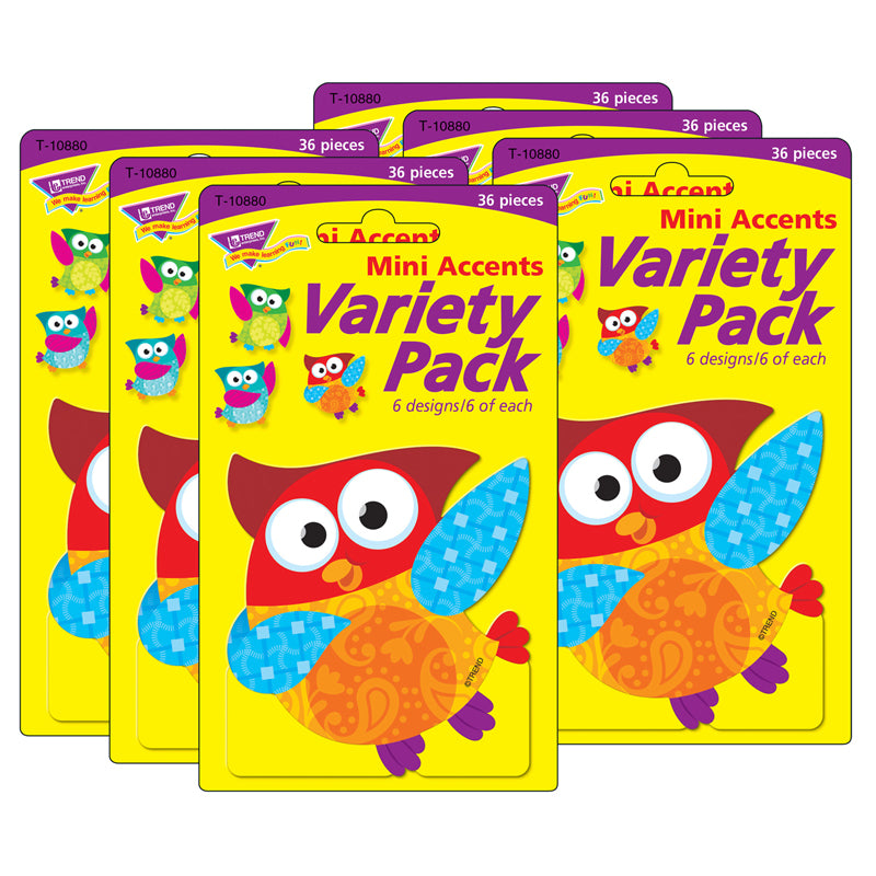 (6 PK) OWL STARS MINI ACCENTS