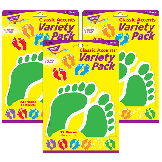 (3 PK) FOOTPRINTS VARIETY PK