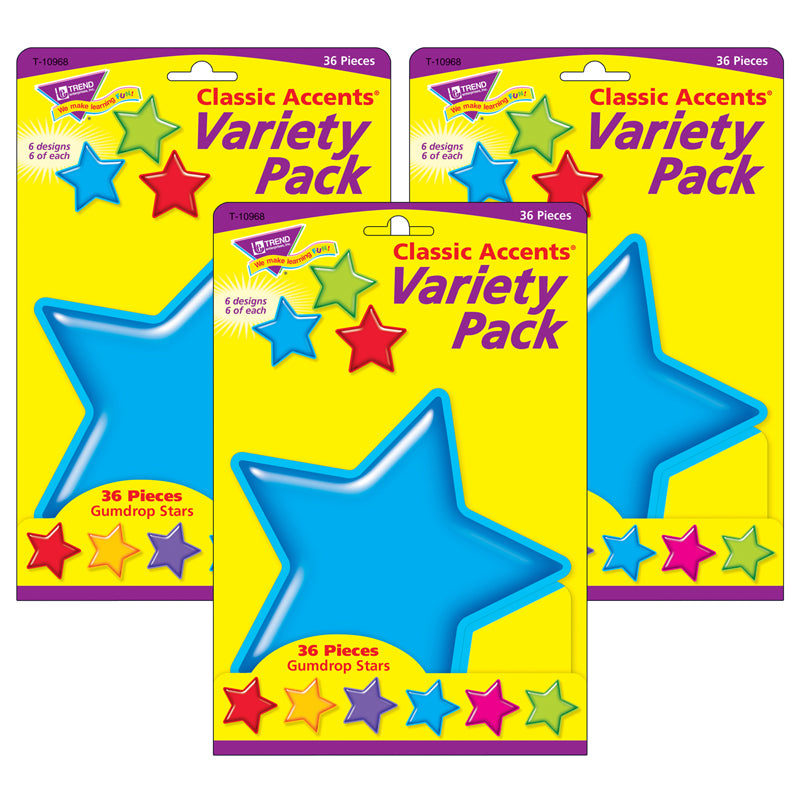 (3 PK) GUMDROP STARS ACCENTS