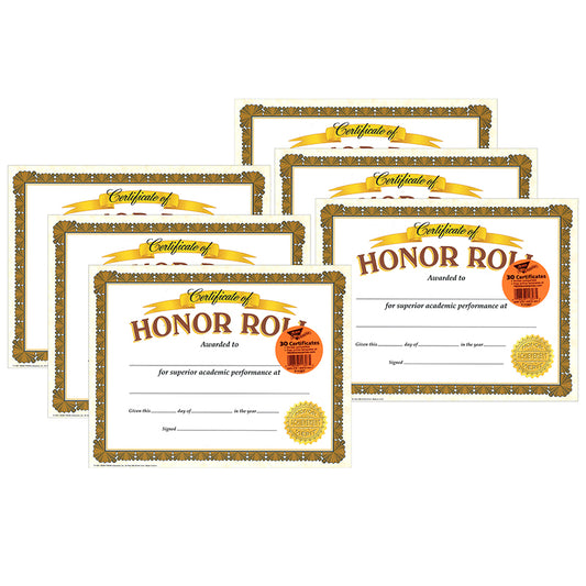 (6 PK) CERTIFICATE OF HONOR ROLL