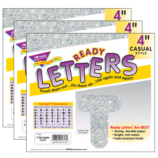 (3 PK) READY LETTERS 4IN CASUAL