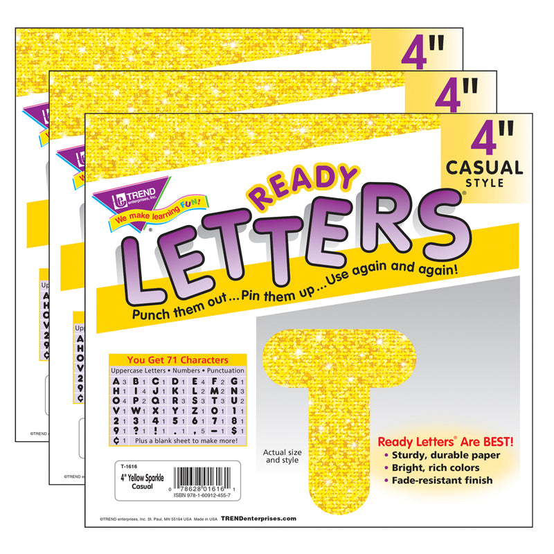 (3 PK) READY LETTERS 4IN CASUAL