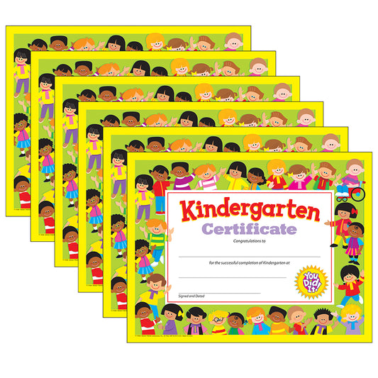 (6 PK) KINDERGARTEN CERTIFICATE