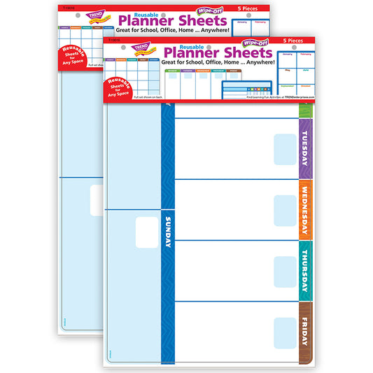 (2 ST) WIPE-OFF PLANNER SHEETS