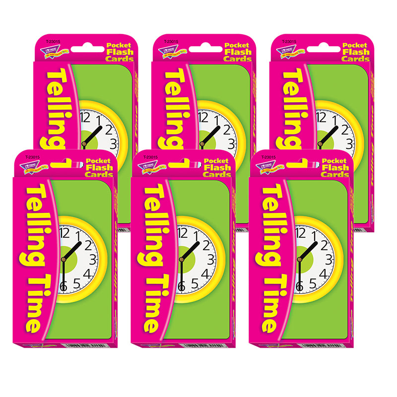 (6 EA) FLASH CARDS TELLING TIME