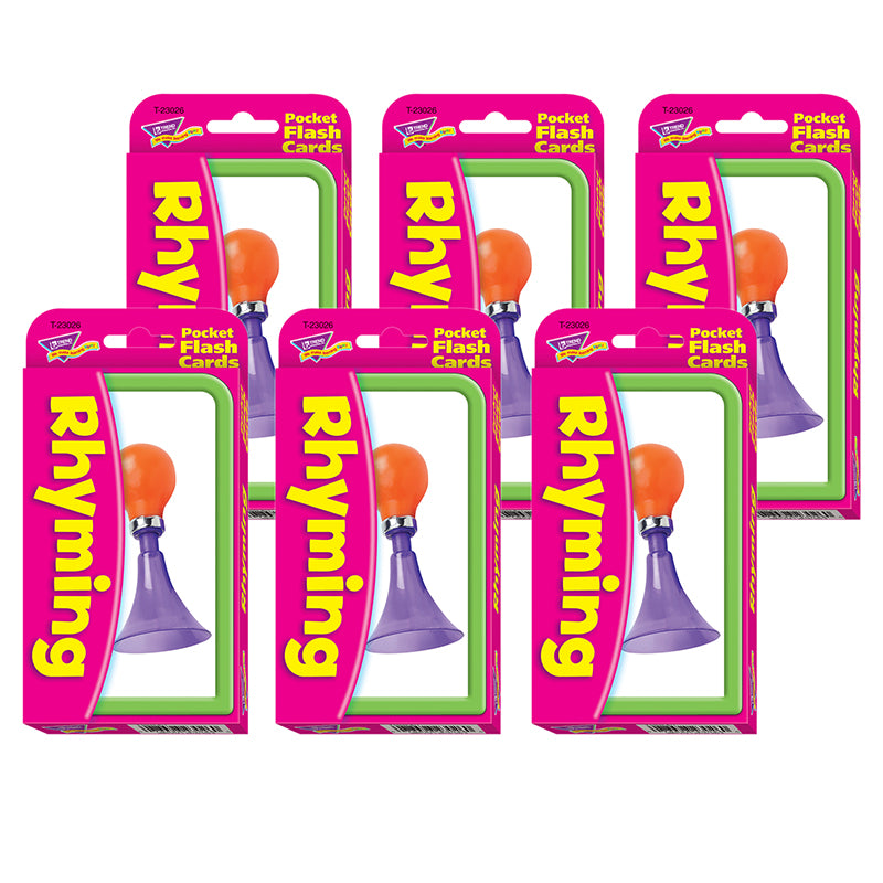 (6 EA) POCKET FLASH CARDS RHYMING