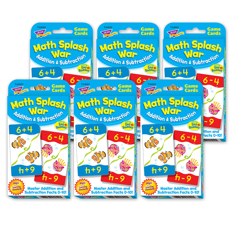 (6 PK) MATH SPLASH WAR ADDITION &