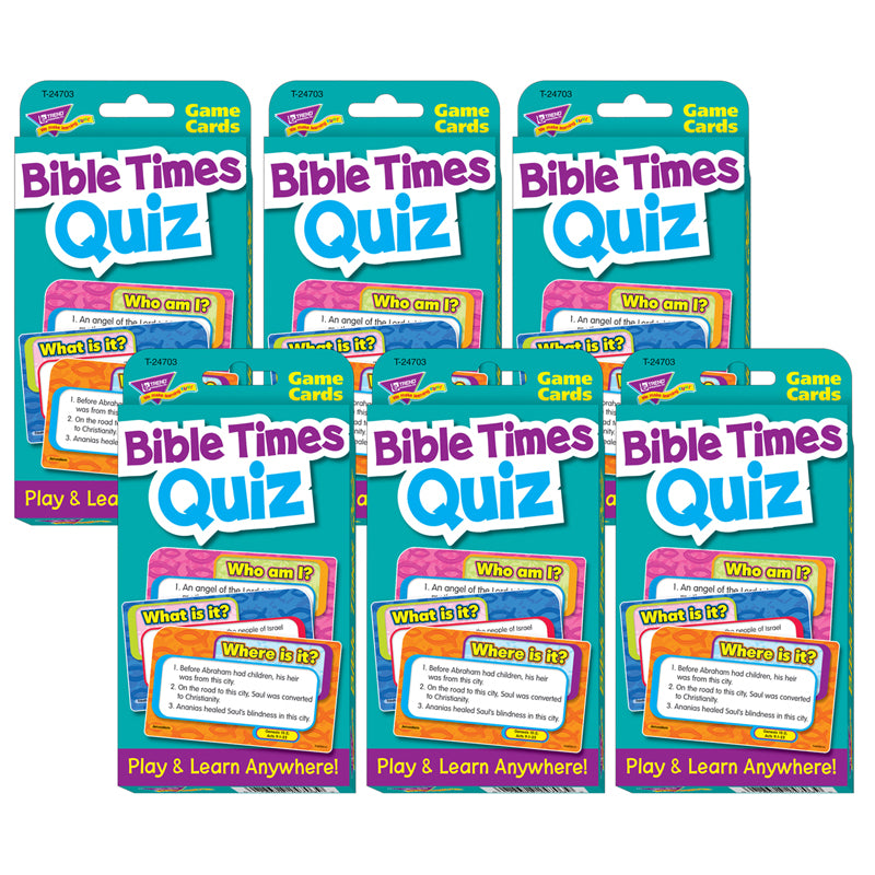 (6 EA) CHALLENGE CARDS BIBLE TIMES