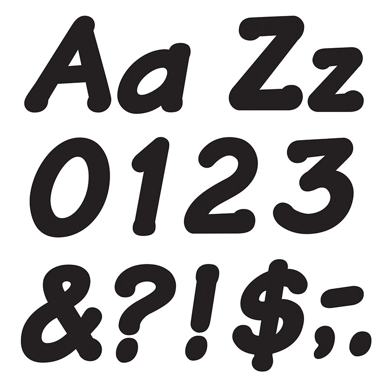 READY LETTERS 4 INCH ITALIC BLACK