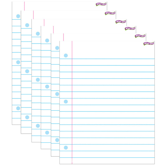 (6 EA) NOTEBOOK PAPER WIPE OFF