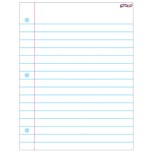 NOTEBOOK PAPER WIPE OFF CHART 17X22